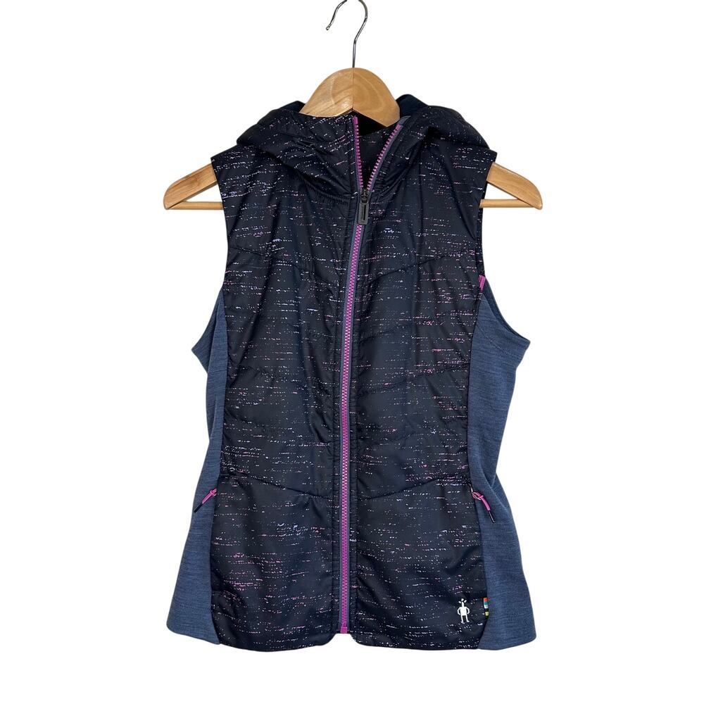 Smartwool Women's Smartloft 60 Hoodie Vest XS Merino Wool Lining EUC